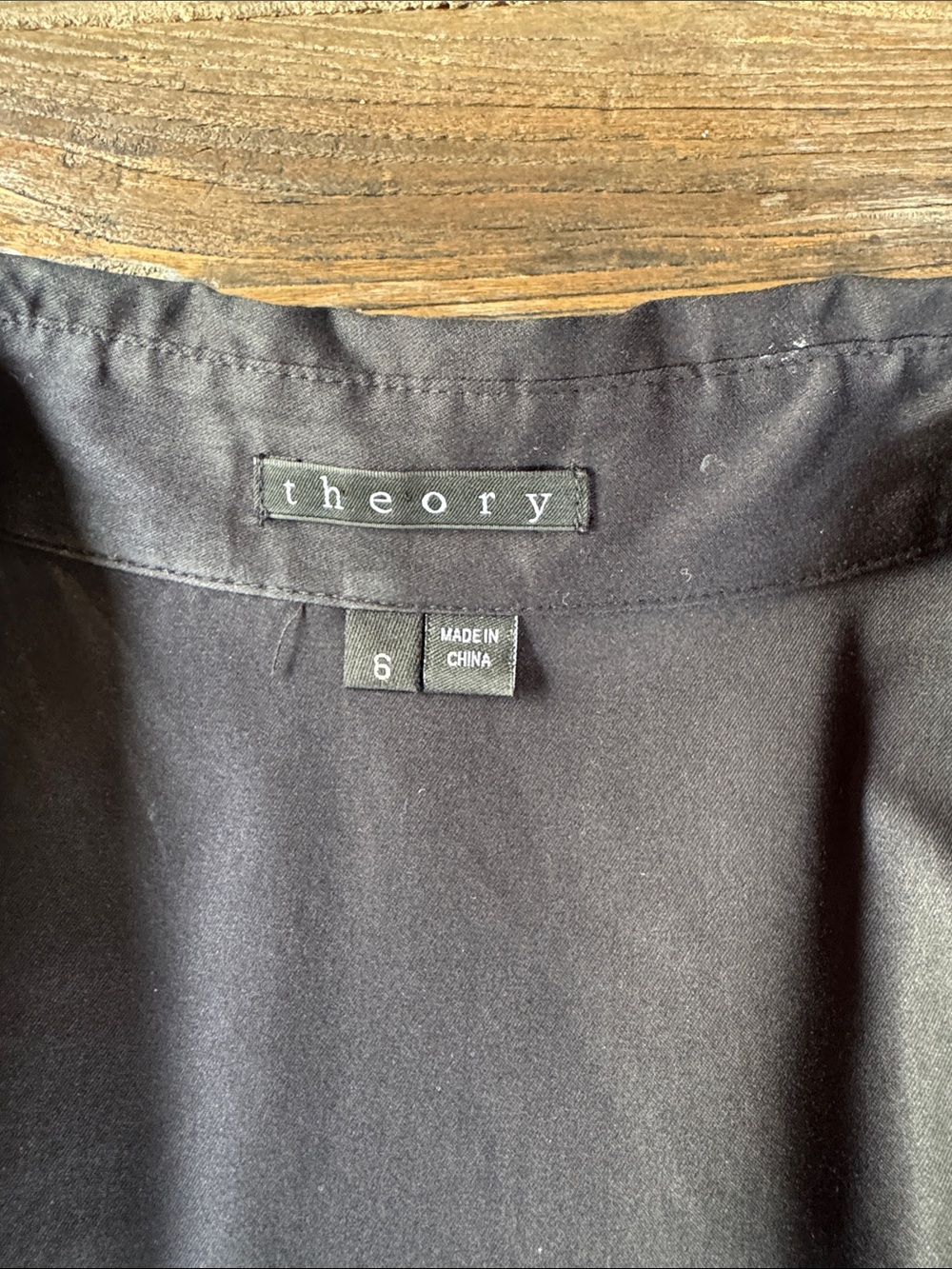 Theory black stretch cotton fitted short sleeve shirt midi dress small size 6 - Picture 7 of 10